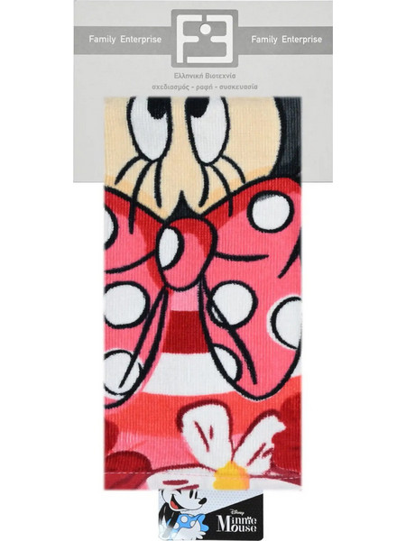 Family Enterprise Minnie Παιδική Πετσέτα Προσώπου / Χεριών 30x50cm Κόκκινη