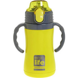 Ecolife Παιδικό Παγούρι Θερμός Ανοξείδωτο BPA Free Κίτρινο 300ml