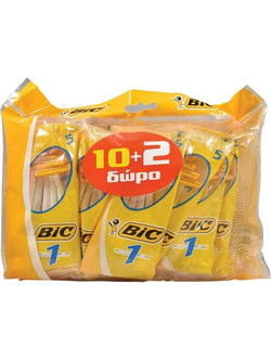 BIC 1 Ξυραφάκι μιας Χρήσης 12τμχ