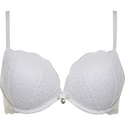 Lormar PIZZO Σουτιέν Balconette Push Up με Μπανέλα Λευκό