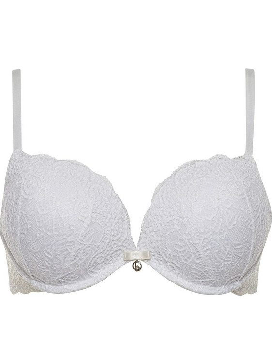 Lormar PIZZO Σουτιέν Balconette Push Up με Μπανέλα Λευκό