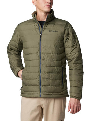 Columbia Powder Lite II Αθλητικό Ανδρικό Μπουφάν Χειμωνιάτικο Puffer Αδιάβροχο Αντιανεμικό Χακί 2086964-397