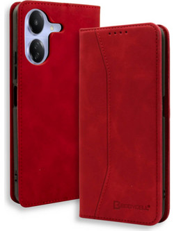 Bodycell Pu Leather Book Red (Xiaomi Redmi 13C)