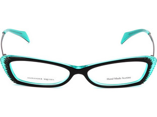 Alexander McQueen AMQ4163 R2K Γυναικείος Σκελετός Γυαλιών Οράσεως Κοκάλινος Μαύρος Μπλε