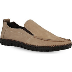 Parex Ανδρικά Μοκασίνια Loafers Δερμάτινα Εκρού 13127013-EC41