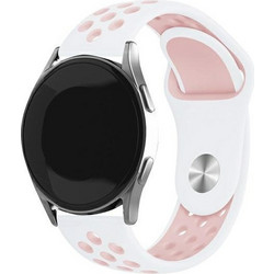 Beline Sport Λουράκι Σιλικόνης Pink / White (Universal 20mm)