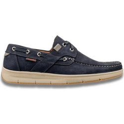 Commanchero Ανδρικά Μοκασίνια Boat Shoes Δερμάτινα Navy Μπλε 72227-227