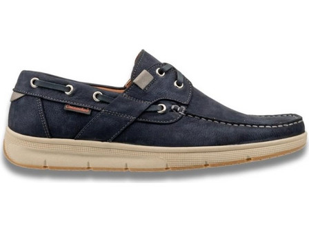 Commanchero Ανδρικά Μοκασίνια Boat Shoes Δερμάτινα Navy Μπλε 72227-227