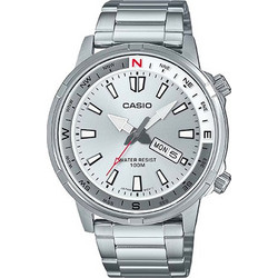Casio Ανδρικό Ρολόι με Ασημί Μεταλλικό Μπρασελέ MTD-130D-7A