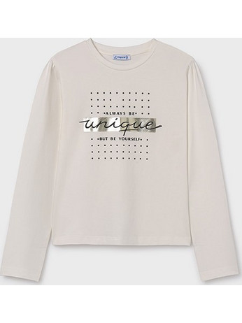 Mayoral Παιδικό T-Shirt Μακρυμάνικο Εκρού 14-00830-026