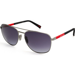 Prada PS54ZS 5AV09U Ανδρικά Γυαλιά Ηλίου Aviator Μεταλλικά Ασημί με Μαύρο Φακό