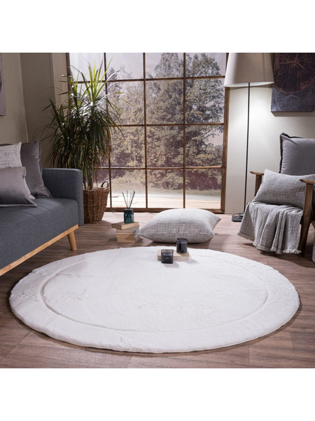 Teoran Floor Χαλί Στρογγυλό Shaggy 160cm 01