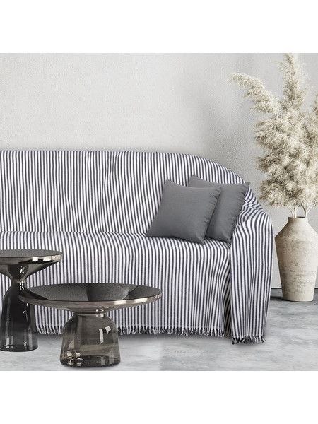 Das Home Ριχτάρι Τριθέσιου Καναπέ 180x300 0253 Εκρού Μαύρο