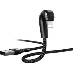 Remax Heymanba Series RC-097i Angle 90° Braided USB-A to Lightning Cable 1m Black RC-097I