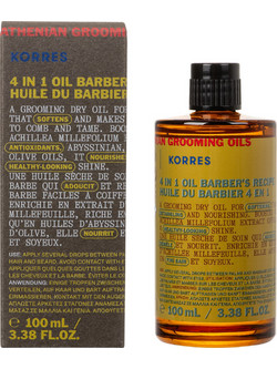 Korres Athenian Grooming Men 4 in 1 Barber Λάδι για Γένια 100ml
