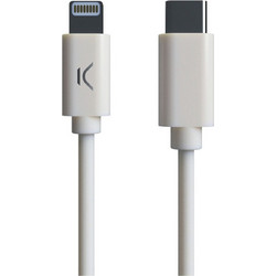 Ksix USB-C to Lightning Cable 1m White 8427542992198