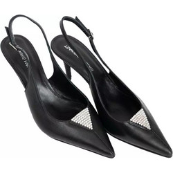 Tsakiris Mallas MYRIAM-617 Γόβες Slingback Δερμάτινες με Τακούνι Στιλέτο Μαύρες T41006174002