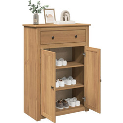 vidaXL Panama Παπουτσοθήκη Μασίφ Ξύλο Πεύκο M80xΠ40xY114cm 4016391