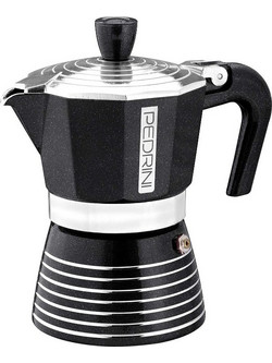 Pedrini Infinity Rock Dark Μπρίκι Espresso 3Cups Μαύρο