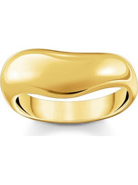 Thomas Sabo Γυναικείο Δαχτυλίδι Σεβαλιέ Επιχρυσωμένο TR2473-413-39