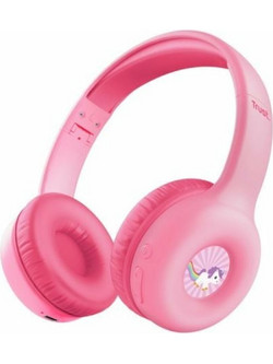 Trust Nouna 25274 Ασύρματα Bluetooth Παιδικά Ακουστικά On Ear Ροζ