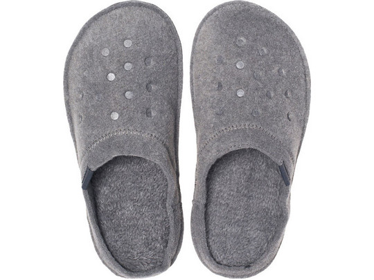 Crocs Classic Χειμερινές Ανδρικές Παντόφλες Ανατομικές Γκρι 203600-00Q