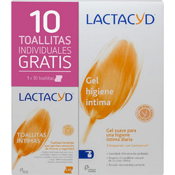 Lactacyd Intimate Λοσιόν Gel Καθαρισμού 400ml + Intimate Wipes Μαντηλάκια Καθαρισμού 10τμχ