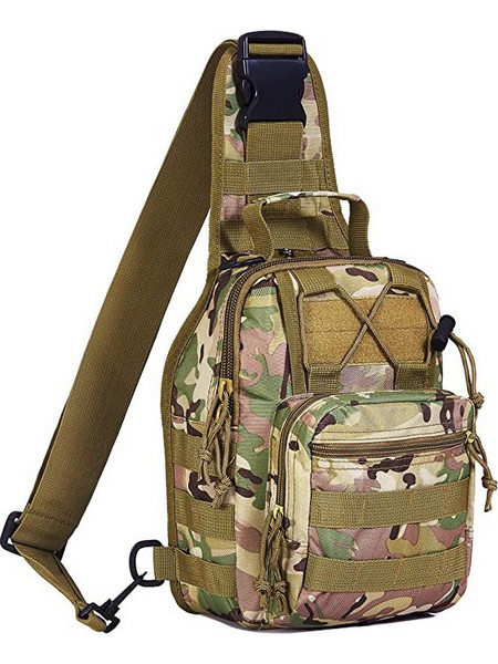 Mijo Ανδρική Τσάντα Στήθους Χακί M-1030 Camo