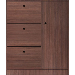 Woodwell Παπουτσοθήκη Ξύλινη Καρυδί M100xΠ24xY112cm Ε834,1