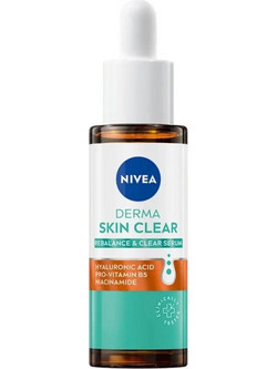 Nivea Derma Skin Clear Rebalance & Clear Ενυδατικό Serum Προσώπου με Υαλουρονικό 30ml