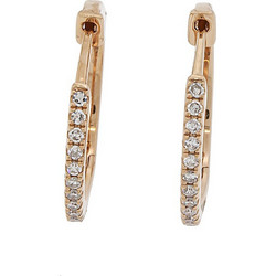 Million Diamonds Γυναικεία Σκουλαρίκια Κρίκοι από Ροζ Χρυσό 18K με Διαμάντι SΚ9875