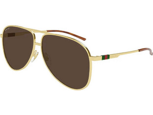 Gucci GG1677S 002 Ανδρικά Γυαλιά Ηλίου Aviator Μεταλλικά Χρυσά με Μαύρο Φακό