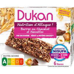 Dukan Μπάρα Δημητριακών Σοκολάτα Φουντούκι 25gr 6τμχ