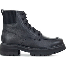 Clarks Γυναικεία Αρβυλάκια Δερμάτινα Μαύρα με Χοντρό Χαμηλό Τακούνι 26167904