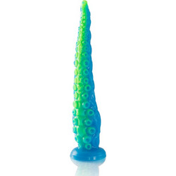 Epic Scylla Fluorescent Thin Tentacle Large Dildo με Βεντούζα 31.5cm Μπλε Πράσινο