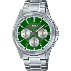 Casio Ανδρικό Ρολόι Χρονογράφος με Ασημί Μεταλλικό Μπρασελέ MTP-1375D-3AVDF