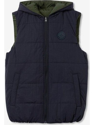 Tiffosi Αμάνικο Ανδρικό Μπουφάν Puffer Navy Μπλε Χακί 10056771-790