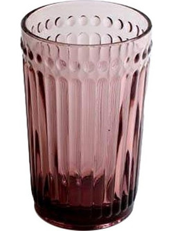 Dots Σετ Ποτήρια Νερού Γυάλινα Μωβ 350ml 6τμχ C378192