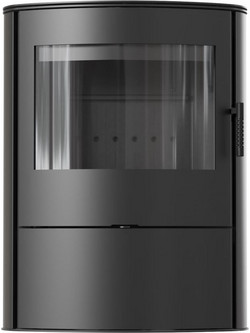 Kratki KOZA/AB/S/2/ROLLO/BLACK Ατσάλινη Ξυλόσομπα 10kW