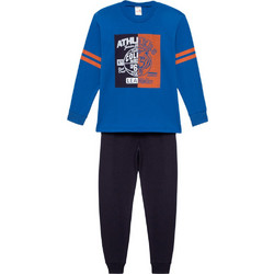 Minerva Παιδική Πιτζάμα Βαμβακερή Χειμωνιάτικη Royal Blue 90-62312-314