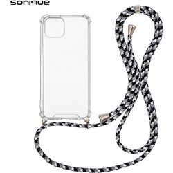 Sonique Strap Back Cover Transparent / Rainbow Black (iPhone 14 Plus)