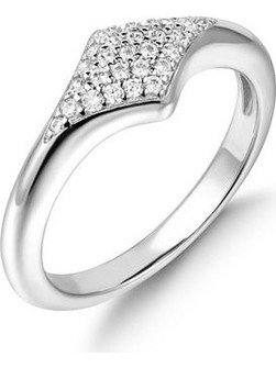 Ania Haie Pave Sparkle Γυναικείο Δαχτυλίδι από Ασήμι με Ζιργκόν R061-05H