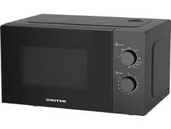 United MWO-2803 Φούρνος Μικροκυμάτων με Grill 20lt Μαύρος