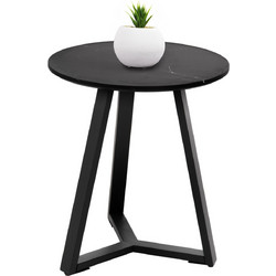HomeMarkt Βοηθητικό Τραπεζάκι Σαλονιού MDF με Μεταλλική Βάση Φ45xΥ55cm HM9587.01