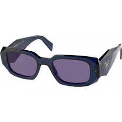 Prada PR17WS 08Q420 Γυναικεία Γυαλιά Ηλίου Ορθογώνια Κοκάλινα Μαύρα με Μωβ Φακό