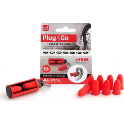Alpine Plug & Go Ωτοασπίδες Αφρού 10τμχ Κόκκινες