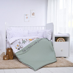Lorelli Happy Friends Σετ Κούνιας Mint Green 8τμχ