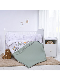 Lorelli Happy Friends Σετ Κούνιας Mint Green 8τμχ