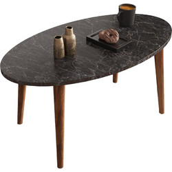 HomeMarkt Vital Τραπεζάκια Σαλονιού Οβάλ Ξύλινα 4τμχ Μ90xΠ50xΥ42.5cm HM18180.02