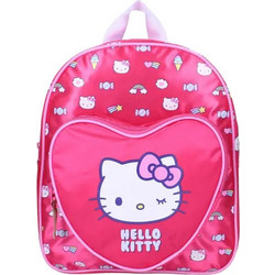 Hello Kitty Follow The Rainbow Heart Σχολική Τσάντα Πλάτης Νηπιαγωγείου Φούξια VADO230-00574